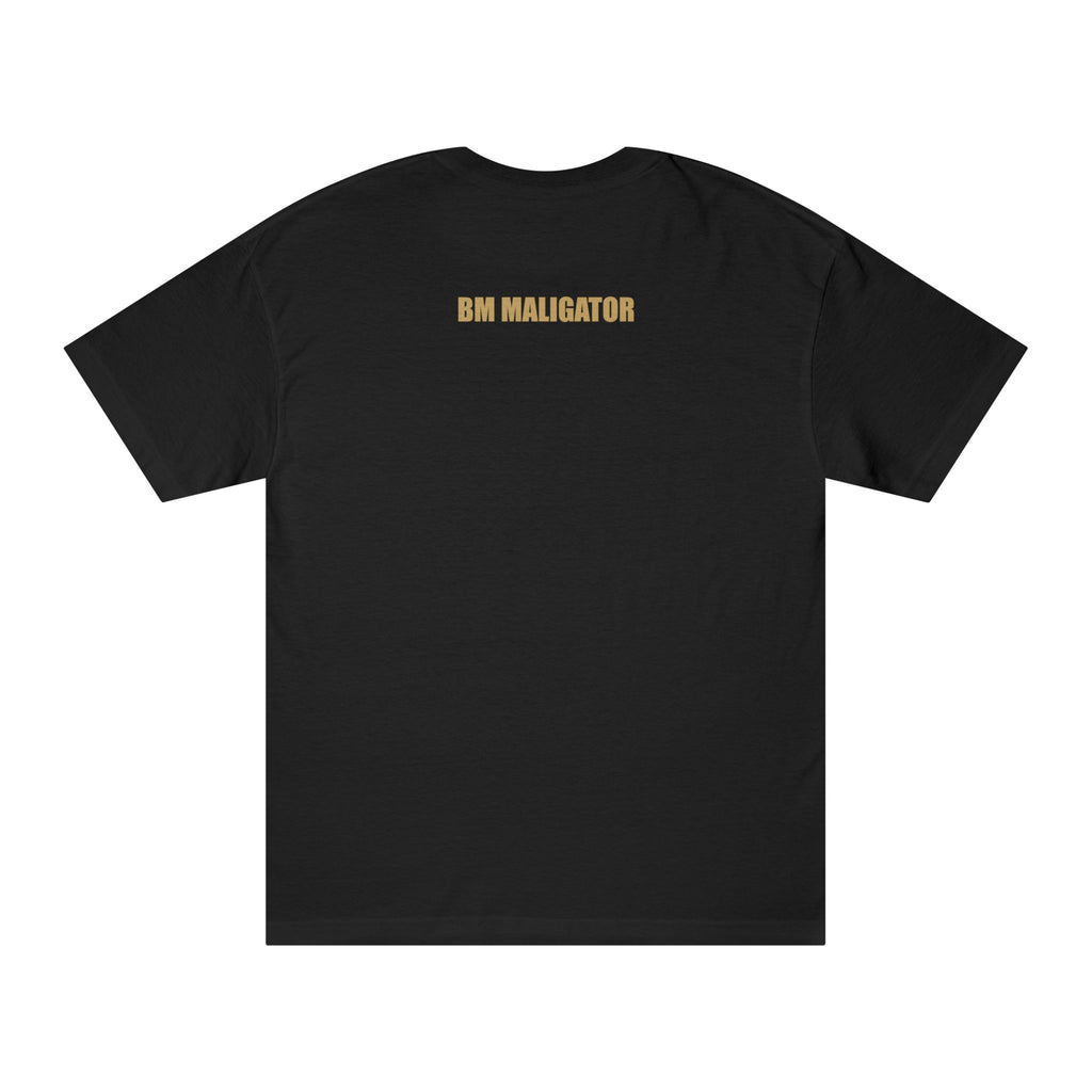 BM Maligator Eagle Crest Tee back view - Black T-Shirt | BM Maligator Belgian Malinois