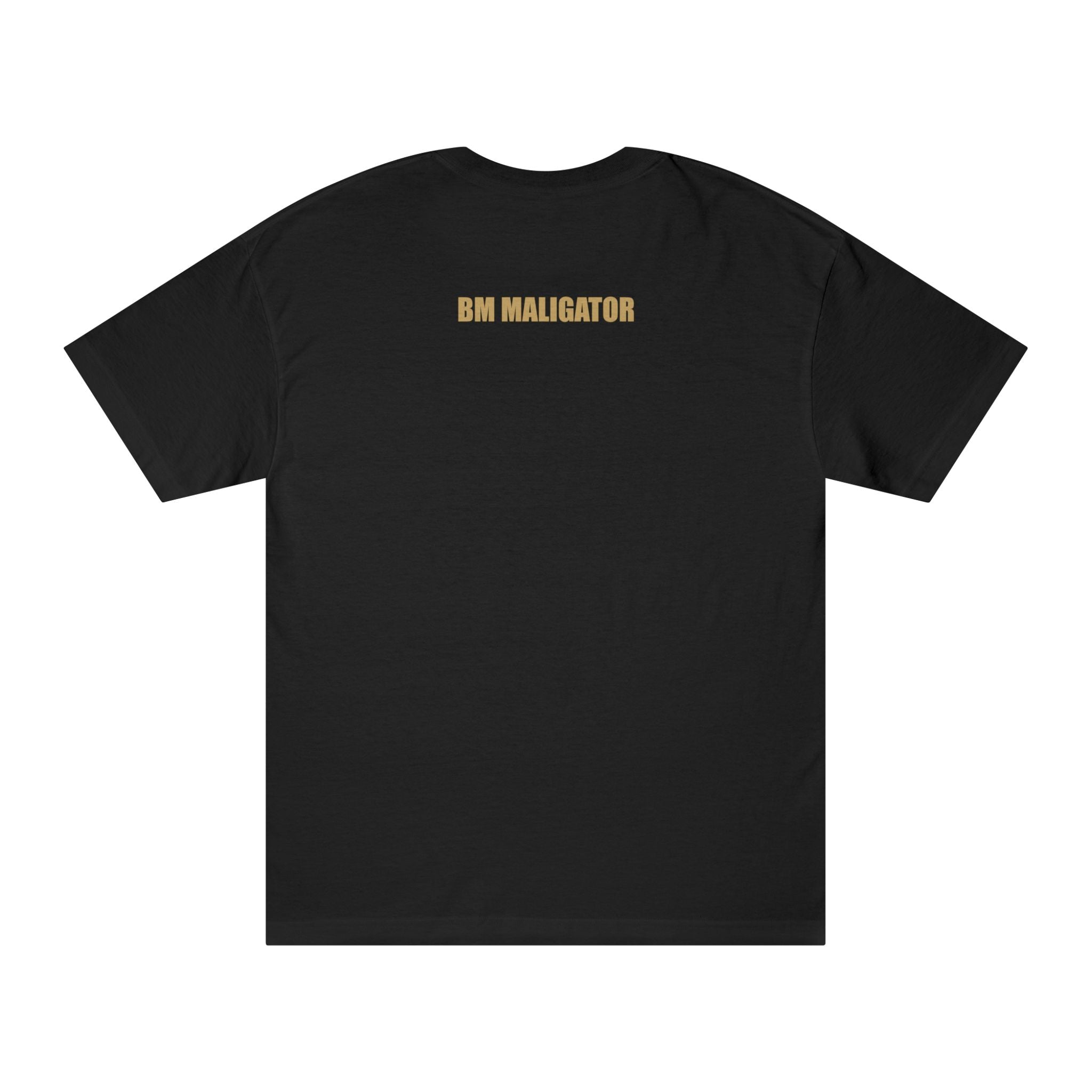 BM Maligator Eagle Crest Tee back view - Black T-Shirt | BM Maligator Belgian Malinois