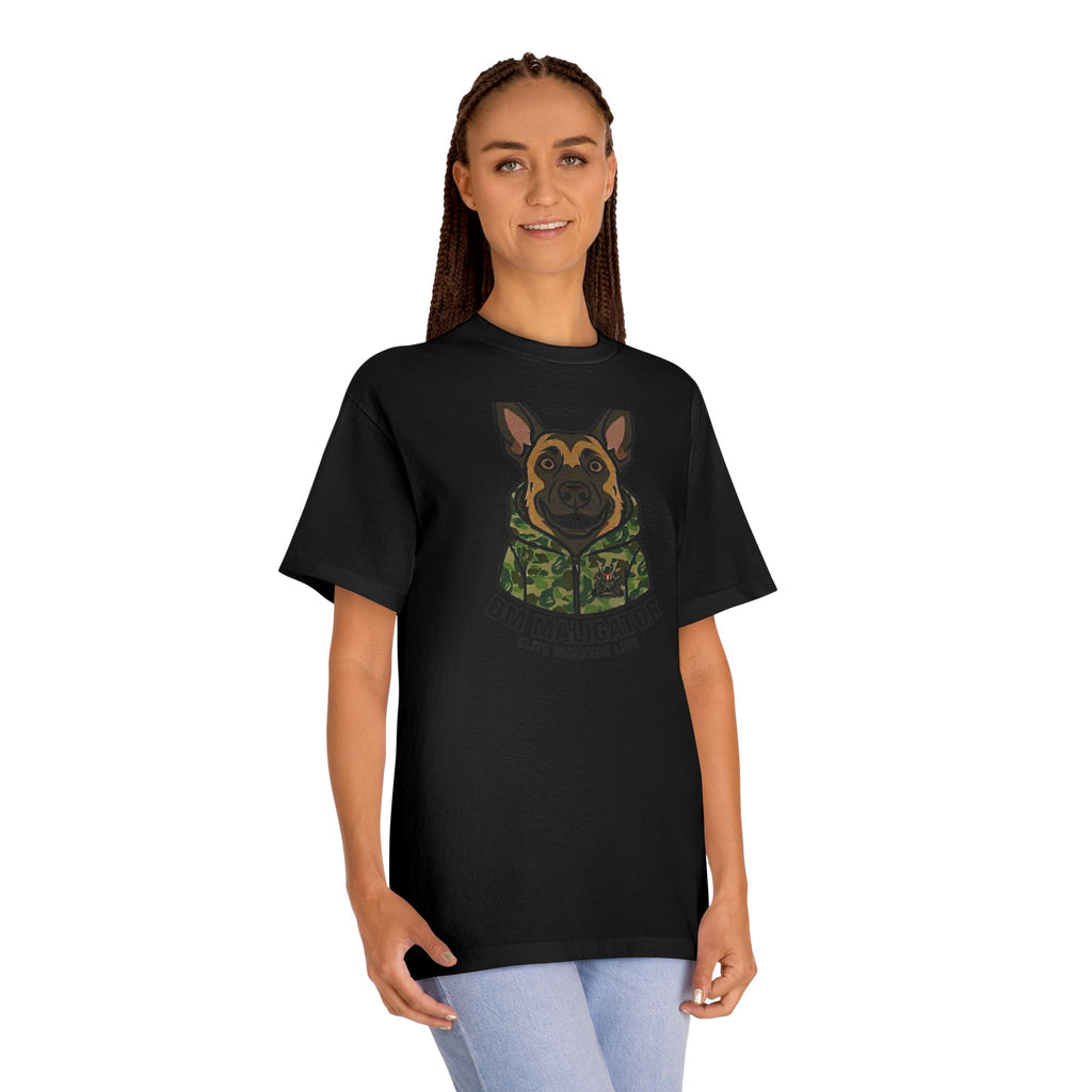 BM Maligator Elite Workers Line Tee detail view - Black T-Shirt | BM Maligator Belgian Malinois