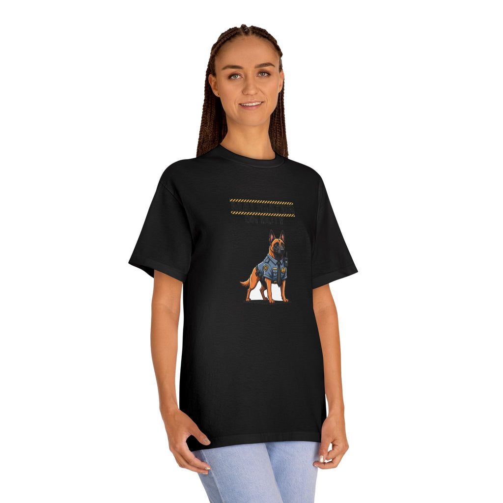 Maligator On Duty Heavyweight Tee detail view - Black T-Shirt | BM Maligator Belgian Malinois