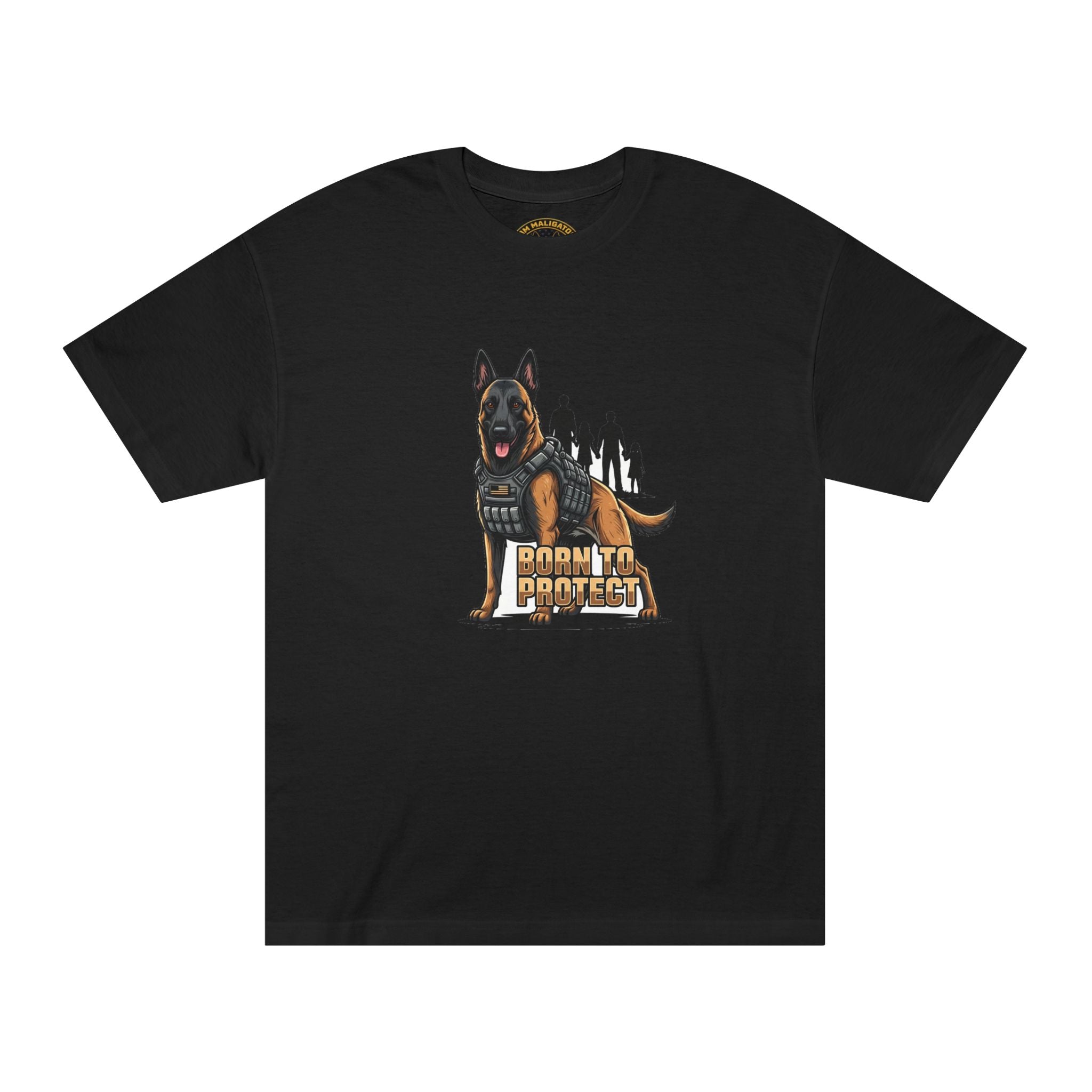 Born To Protect Heavyweight Tee - Black T-Shirt | BM Maligator Belgian Malinois