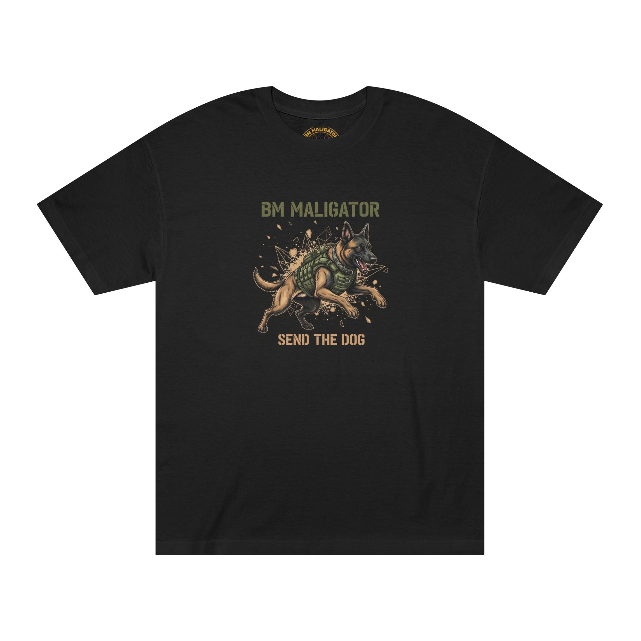 BM Maligator Tactical K9 Tee - Black T-Shirt | BM Maligator Belgian Malinois