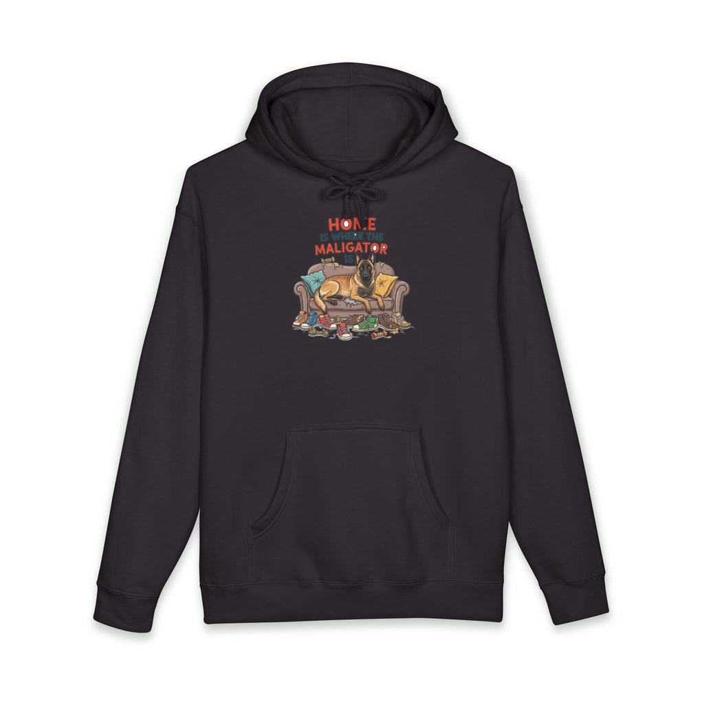 Home Is Where The Maligator Is Premium Hoodie - Black Hoodie | BM Maligator Belgian Malinois