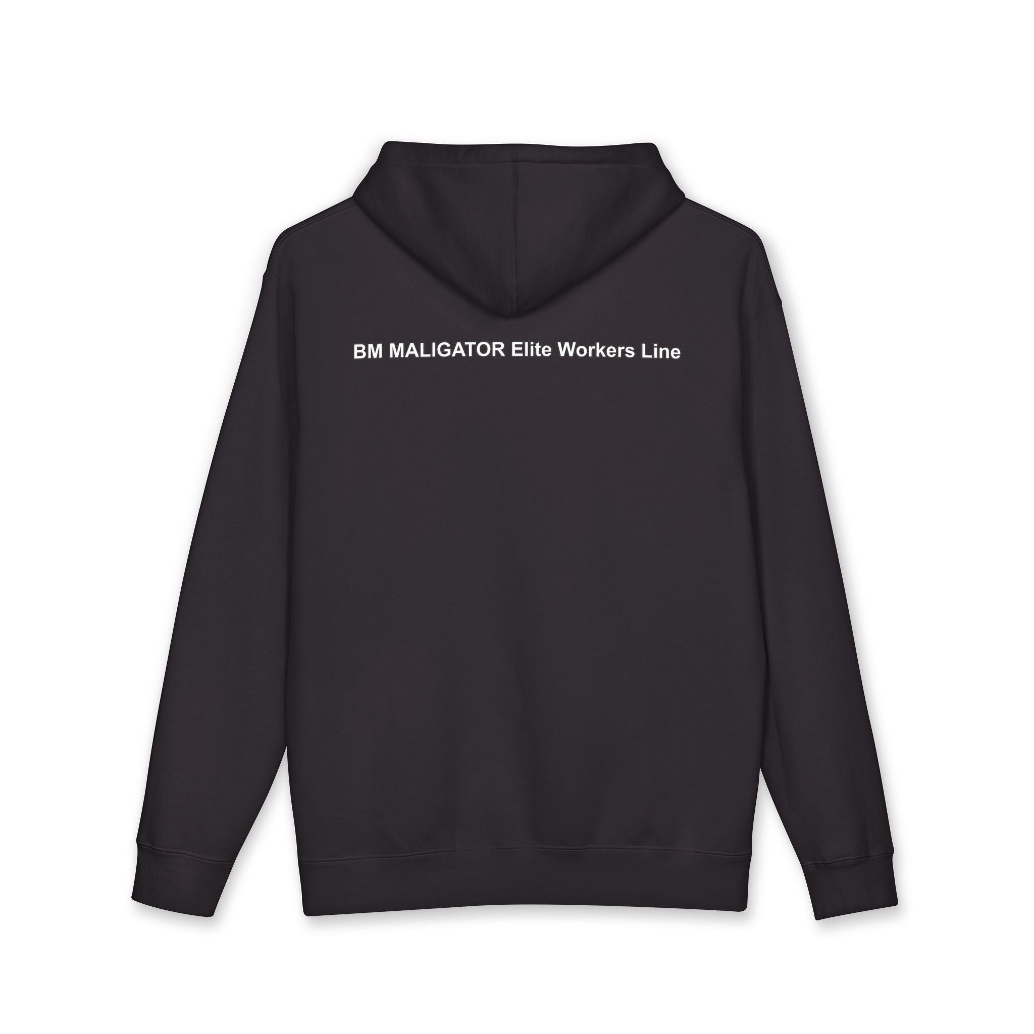Born To Protect Premium Hoodie back view - Black Hoodie | BM Maligator Belgian Malinois