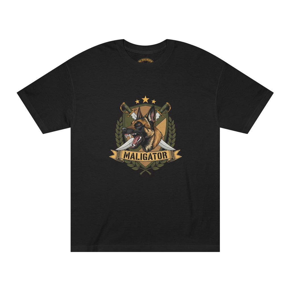 Maligator Crest Heavyweight Tee - Black T-Shirt | BM Maligator Belgian Malinois