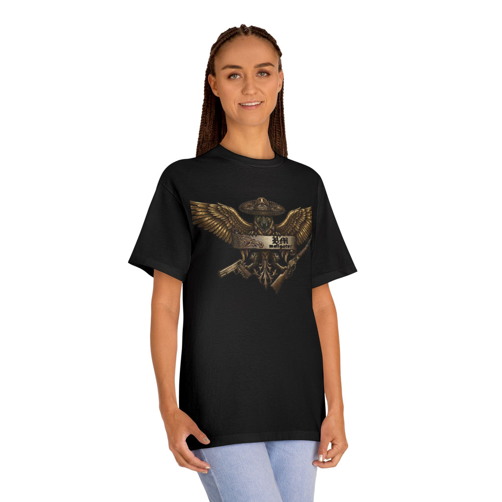 BM Maligator Eagle Crest Tee detail view - Black T-Shirt | BM Maligator Belgian Malinois