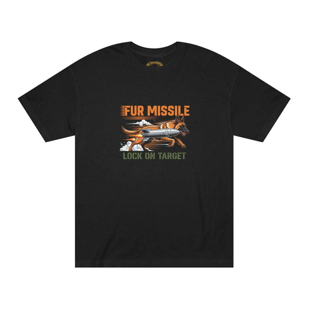 Fur Missile Tee - Black T-Shirt | BM Maligator Belgian Malinois