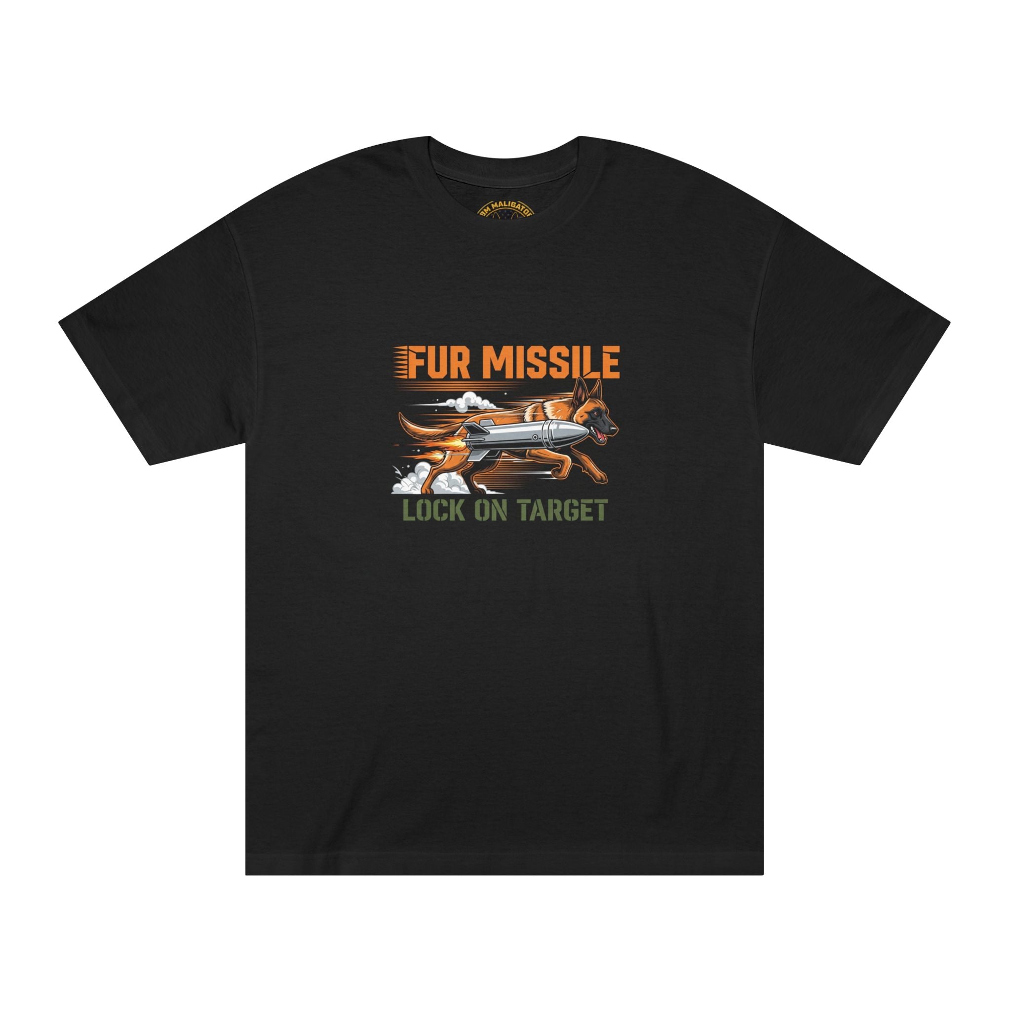 Fur Missile Tee - Black T-Shirt | BM Maligator Belgian Malinois