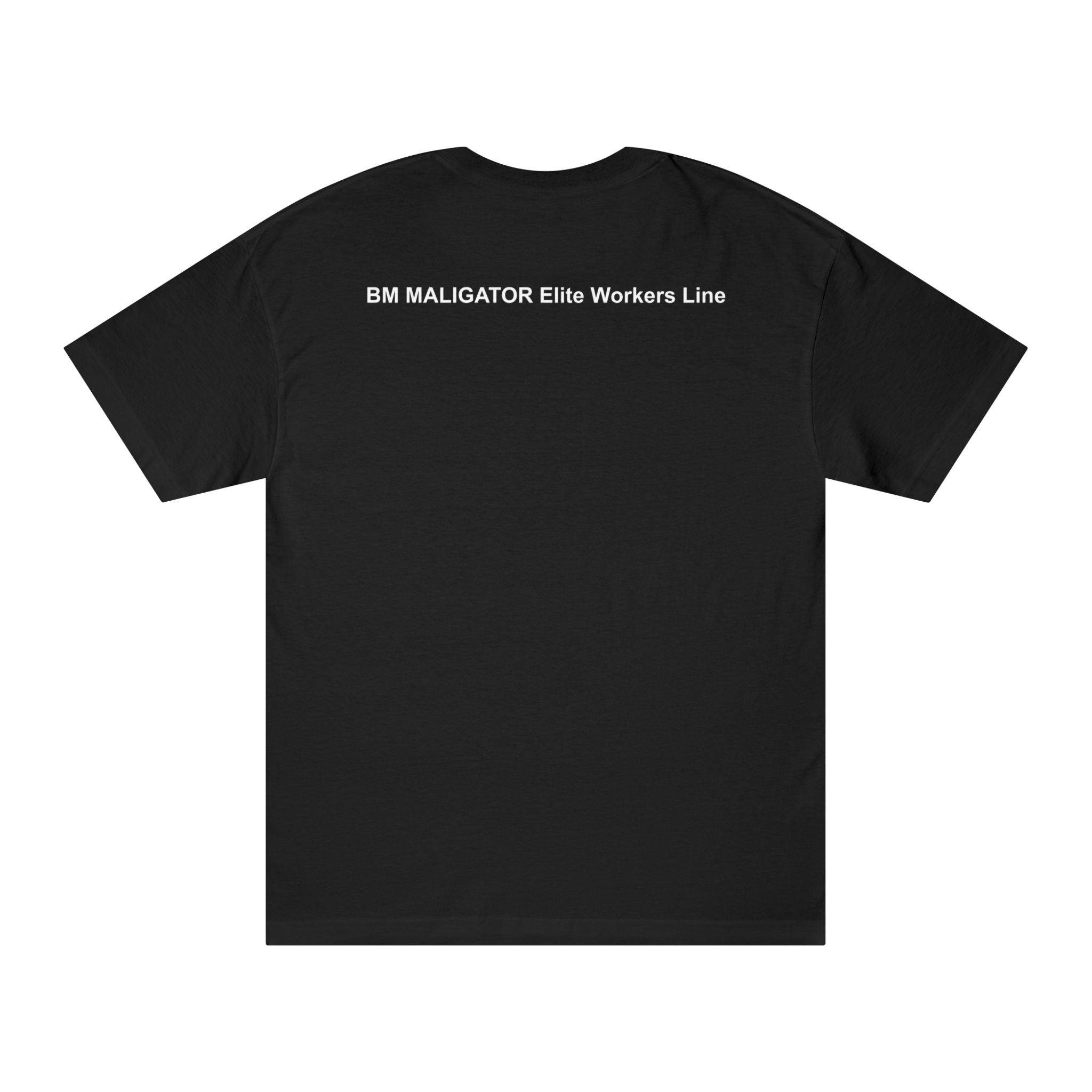 Bite First Ask Later Heavyweight Tee back view - Black T-Shirt | BM Maligator Belgian Malinois